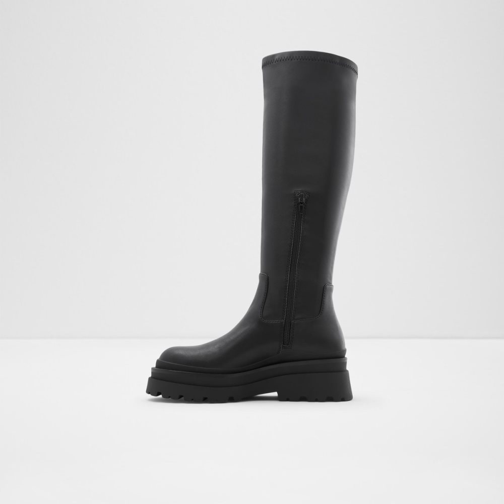 Black Aldo Majorr Knee-high - Lug Sole Tall Boots | 31BSODZUM