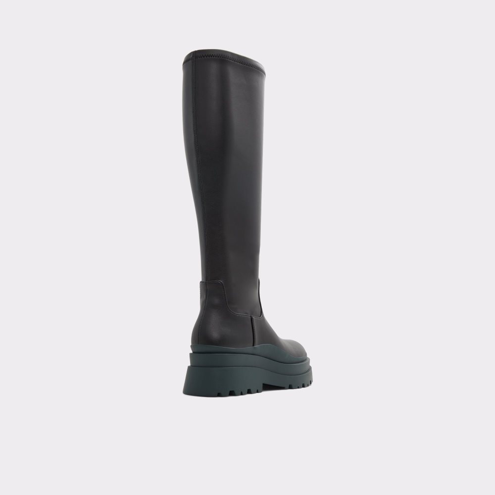 Black Aldo Majorr Knee-high - Lug Sole Tall Boots | 56ZNKDYLE