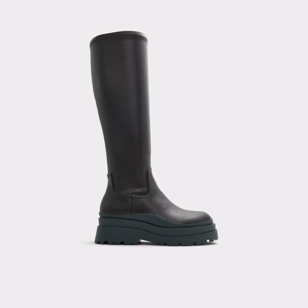 Black Aldo Majorr Knee-high - Lug Sole Tall Boots | 56ZNKDYLE