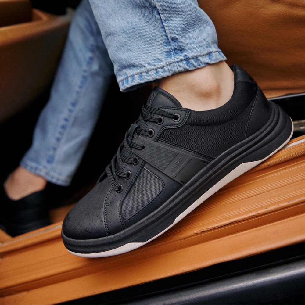 Black Aldo Makau Low Top Sneakers | 83CGRDALW