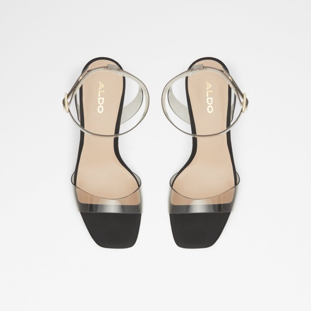 Black Aldo Miracia Heeled Sandal Sandals | 24YUPMDWA