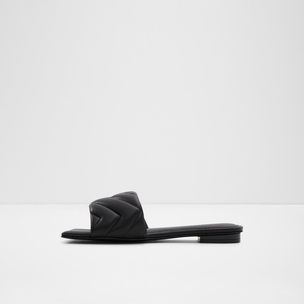 Black Aldo Moniq Slide Sandal Sandals | 76FJKOZQW