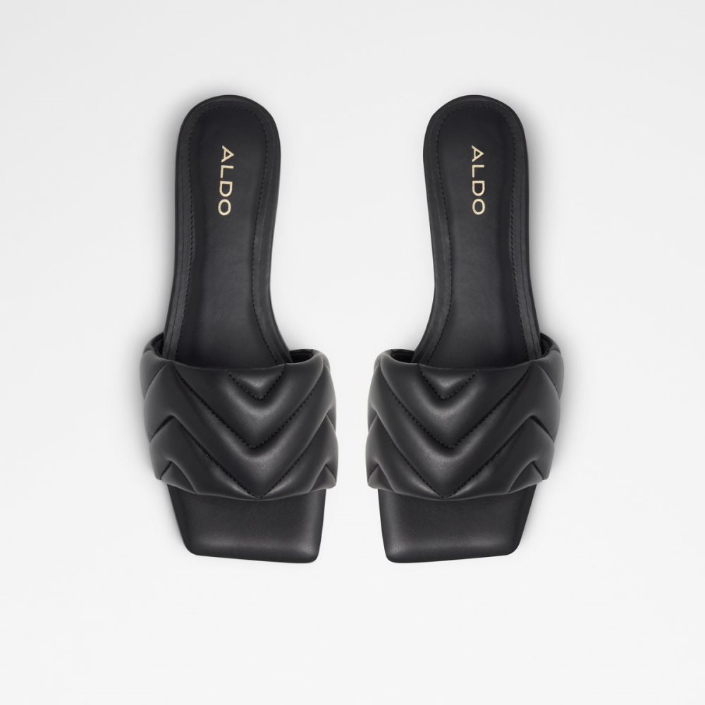 Black Aldo Moniq Slide Sandal Sandals | 76FJKOZQW