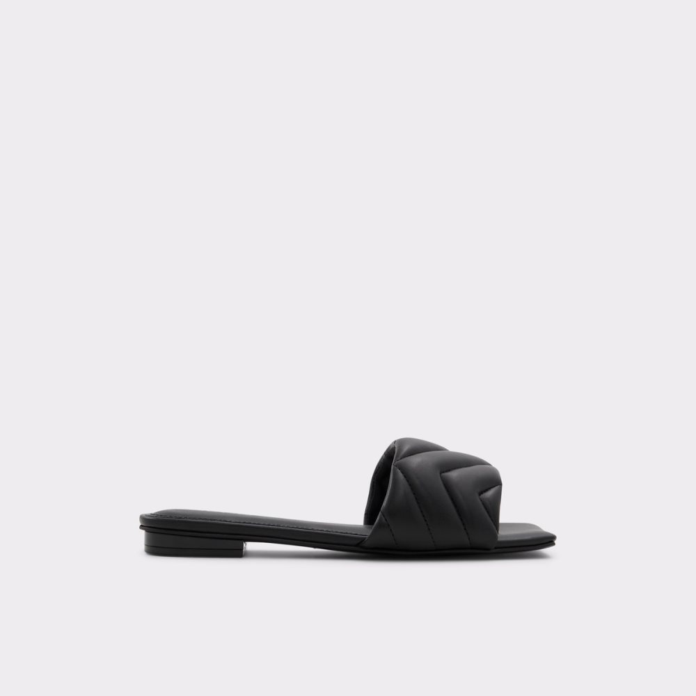 Black Aldo Moniq Slide Sandal Sandals | 76FJKOZQW