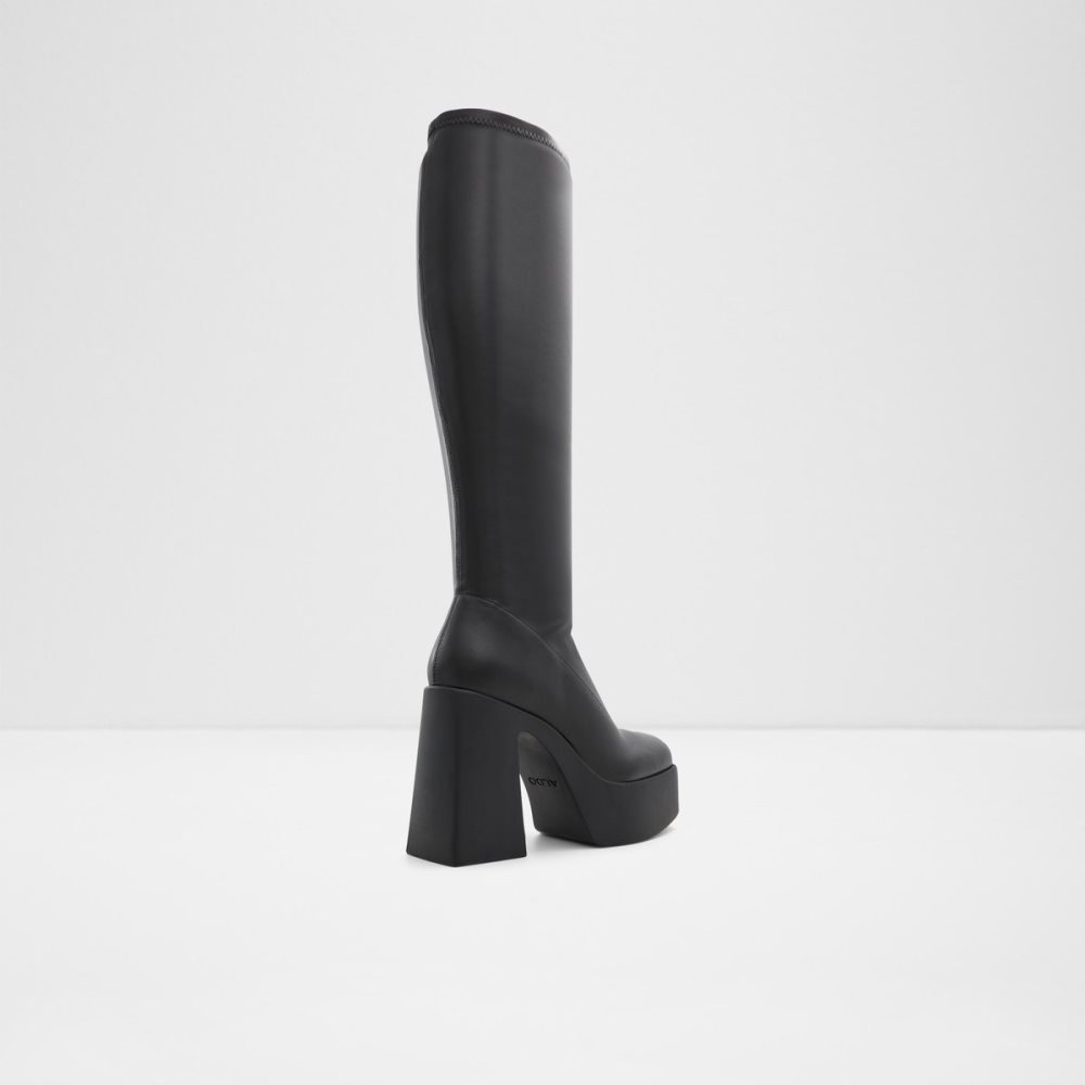 Black Aldo Moulin Knee-high Tall Boots | 40XROCTUF