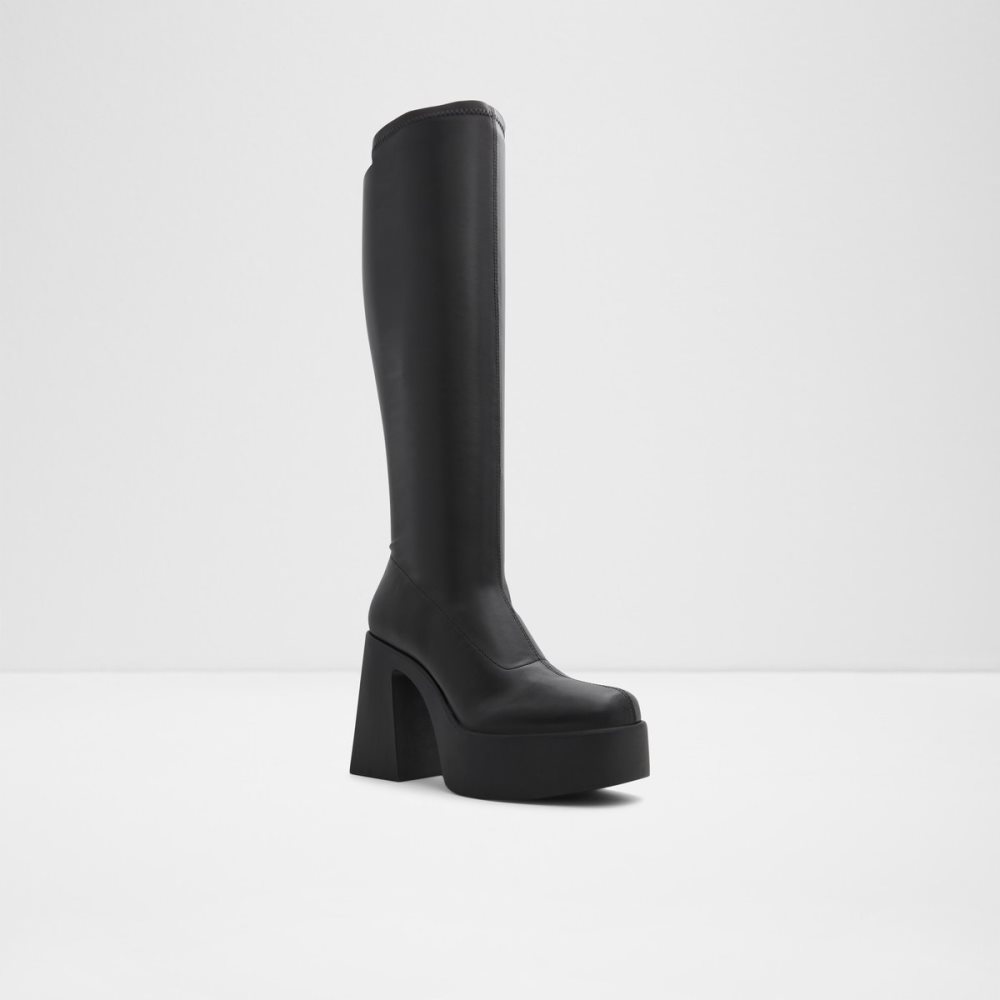 Black Aldo Moulin Knee-high Tall Boots | 40XROCTUF