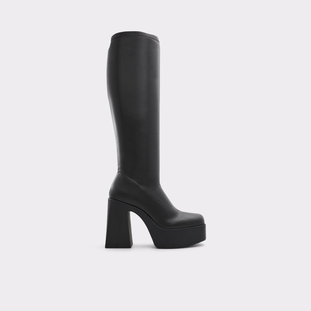 Black Aldo Moulin Knee-high Tall Boots | 40XROCTUF