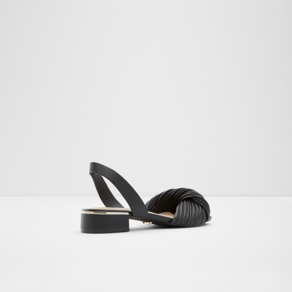 Black Aldo Nabila Slide Sandal Block Heels | 73CIPJFMN