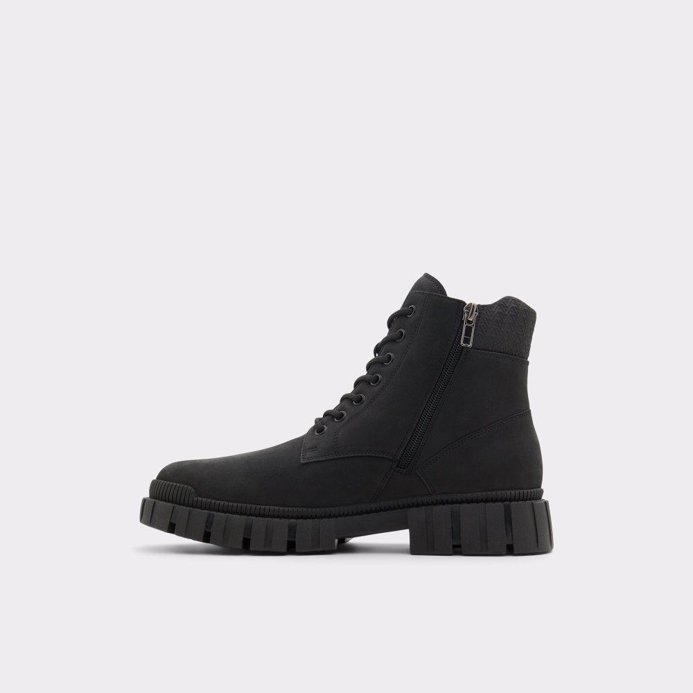 Black Aldo Newfield Lace-up Lace Up Boots | 53EZFTSYI