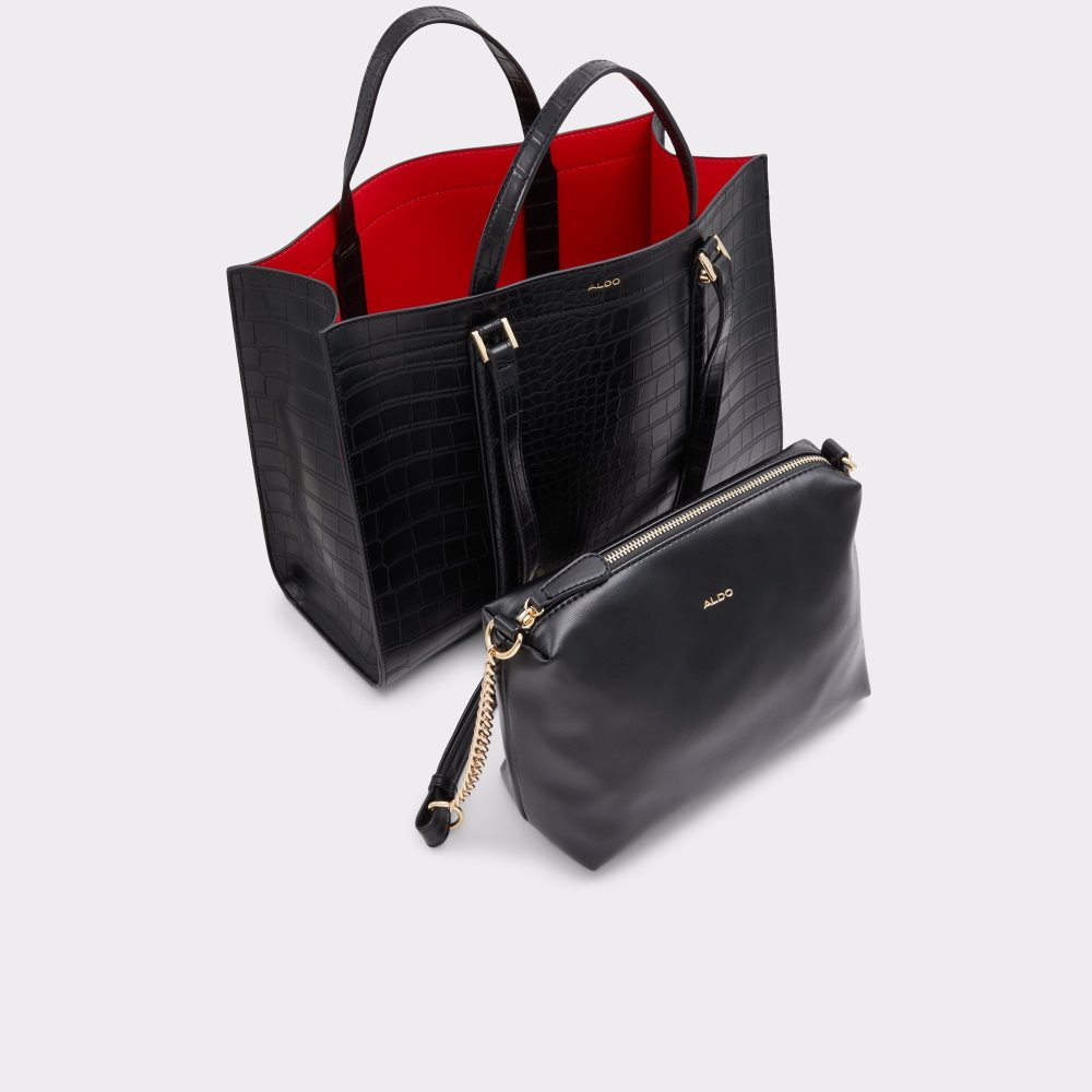 Black Aldo Ninetonine Tote Bags | 23YVJTZFG