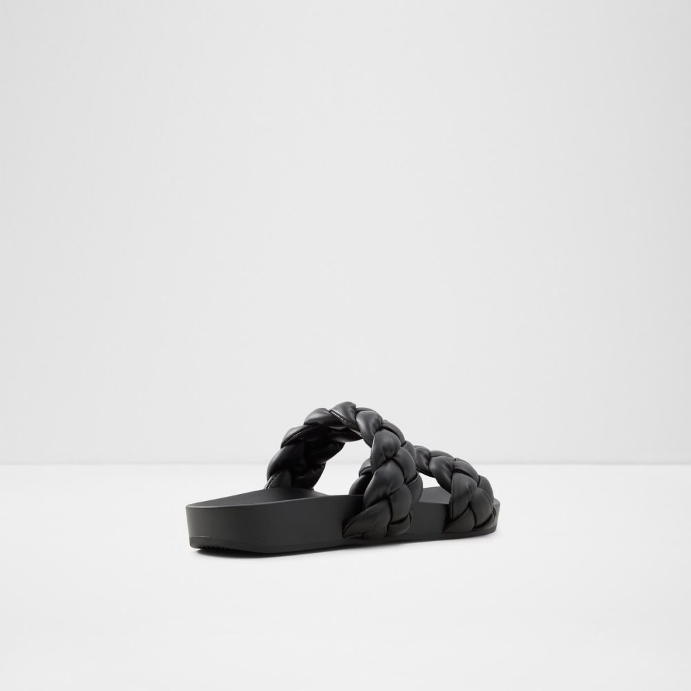 Black Aldo Oaka Slide Sandal Sandals | 95HJTVAIR