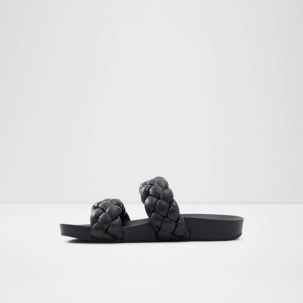 Black Aldo Oaka Slide Sandal Sandals | 95HJTVAIR