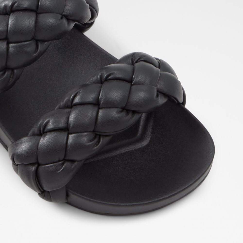 Black Aldo Oaka Slide Sandal Sandals | 95HJTVAIR