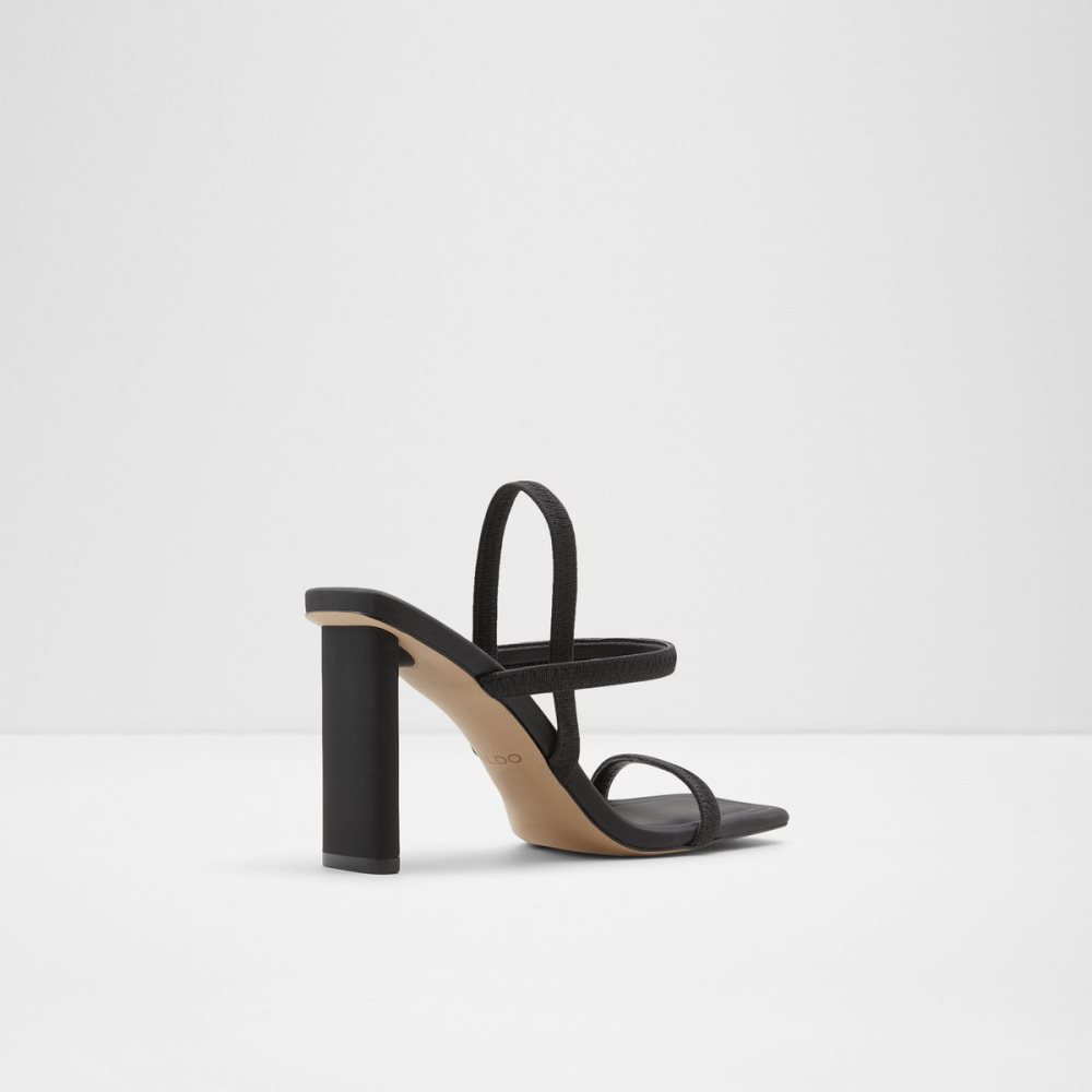 Black Aldo Okurra Strappy Heeled Sandal Block Heels | 96SUDQTOY