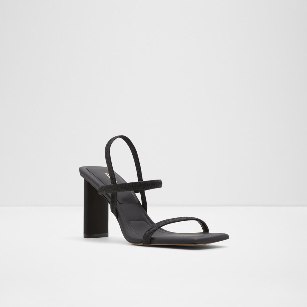 Black Aldo Okurra Strappy Heeled Sandal Block Heels | 96SUDQTOY