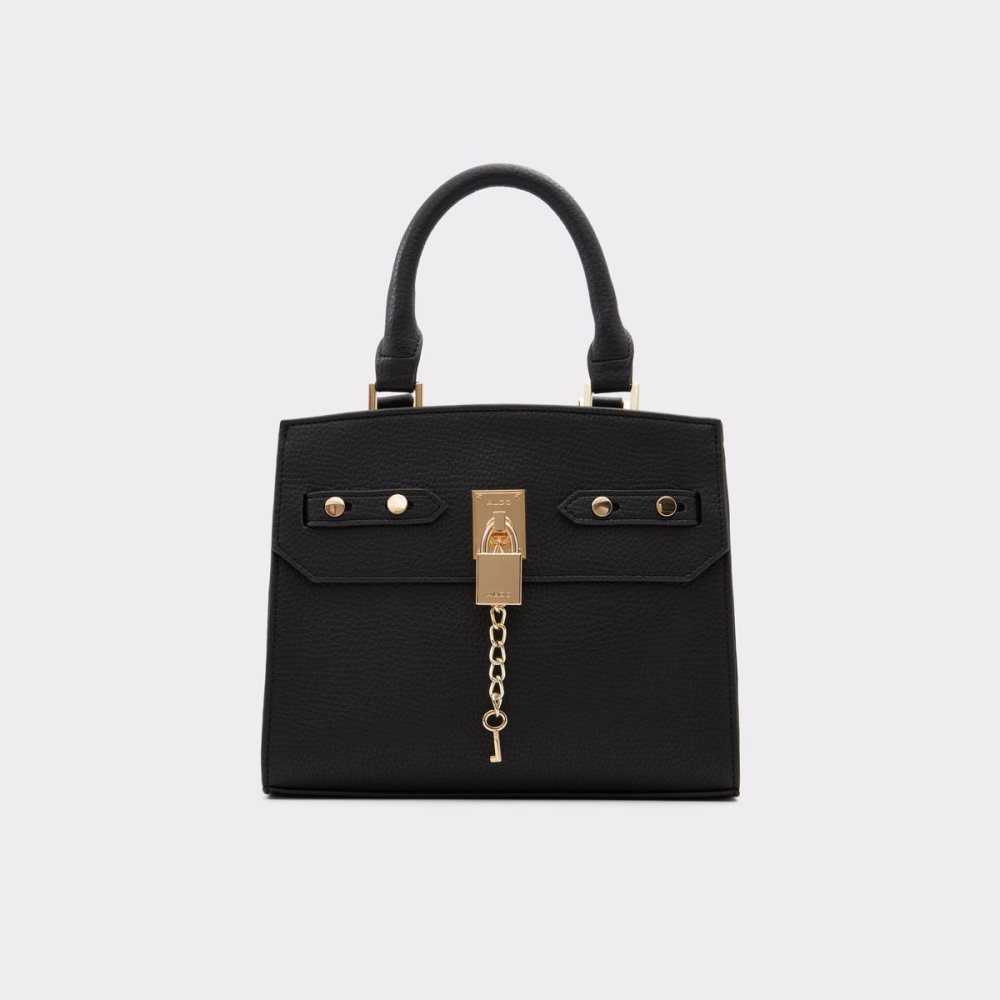 Black Aldo Oziroe Satchel Tote Bags | 04QUCAZTY