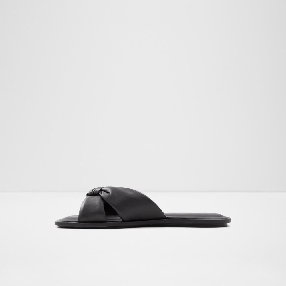 Black Aldo Peony Slide Sandal Sandals | 64IGMNHFB