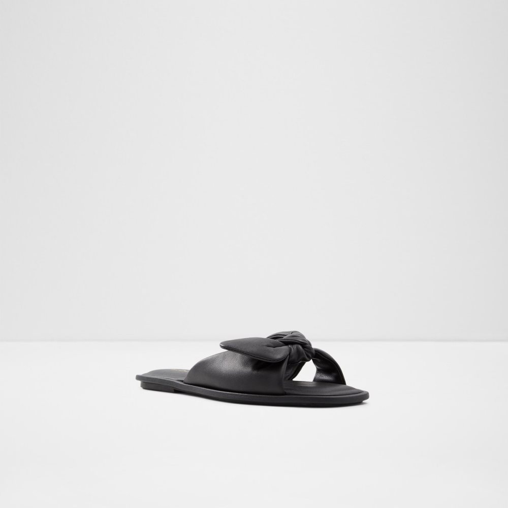 Black Aldo Peony Slide Sandal Sandals | 64IGMNHFB