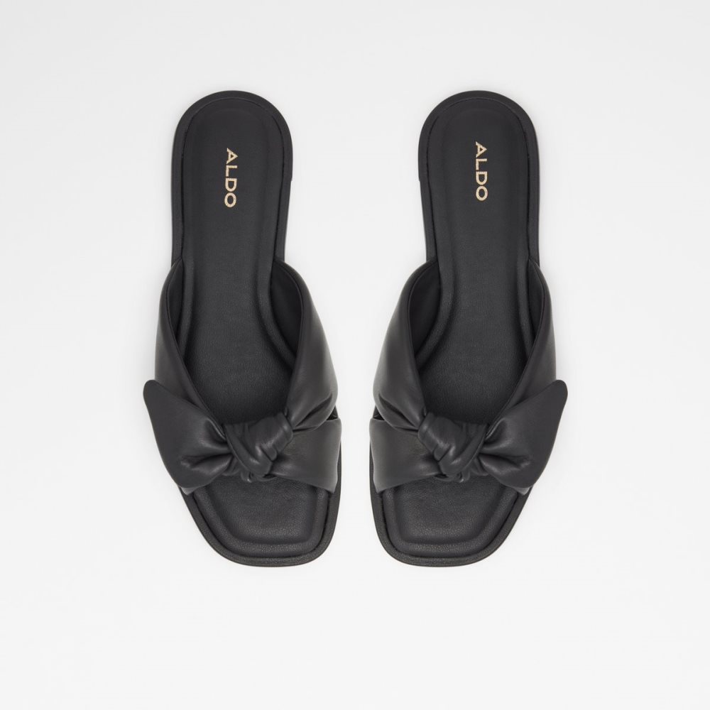 Black Aldo Peony Slide Sandal Sandals | 64IGMNHFB