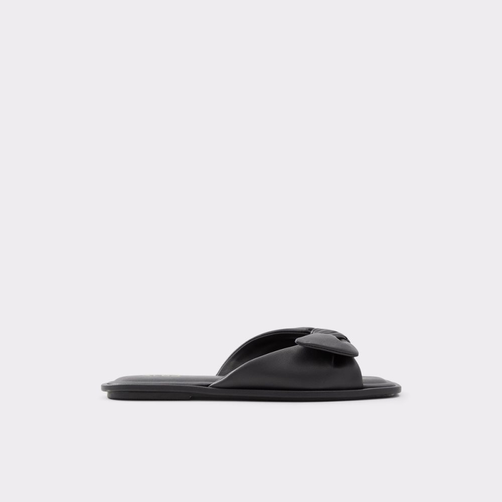 Black Aldo Peony Slide Sandal Sandals | 64IGMNHFB