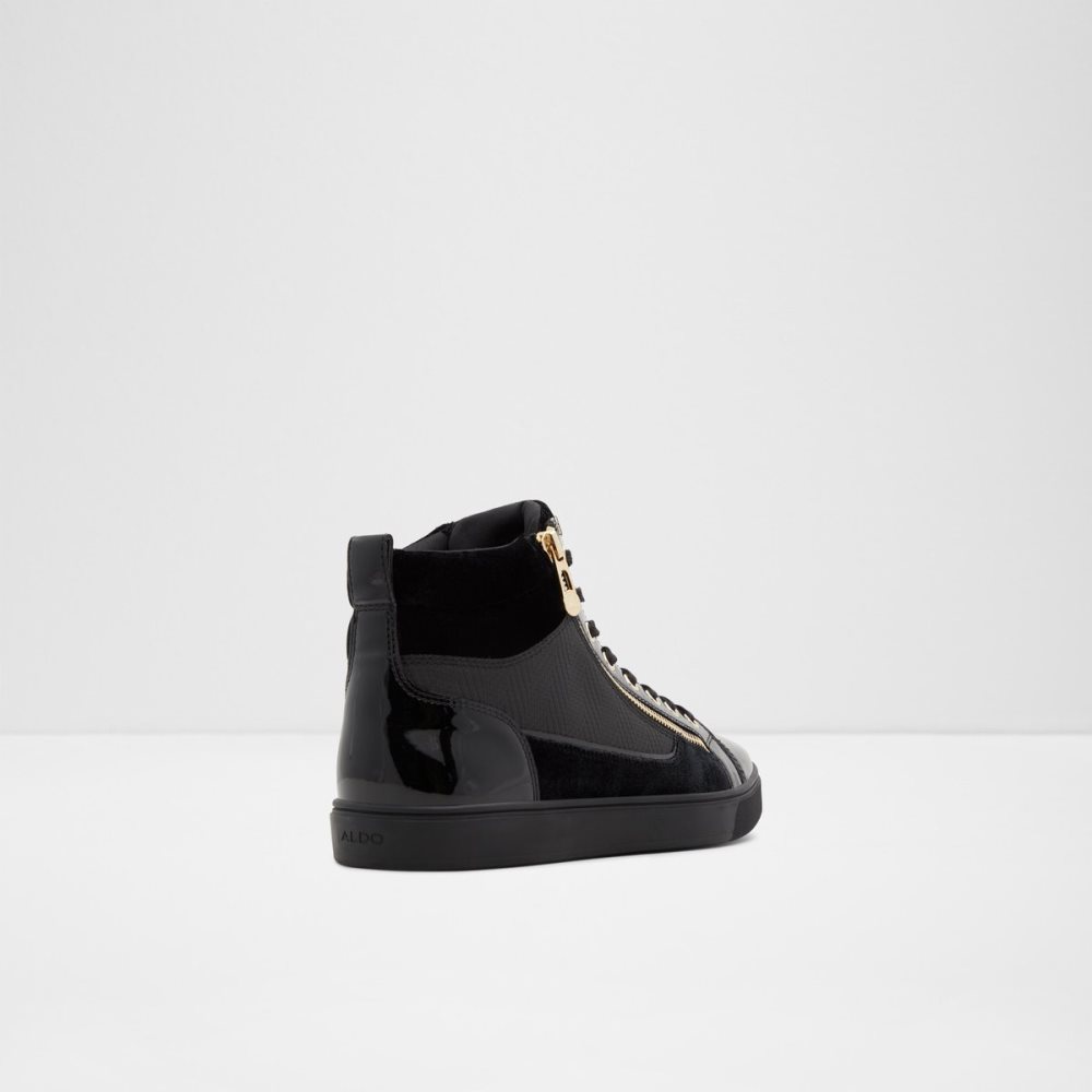 Black Aldo Popstar High Top - Cup Sole Sneakers | 09TPEDAXQ