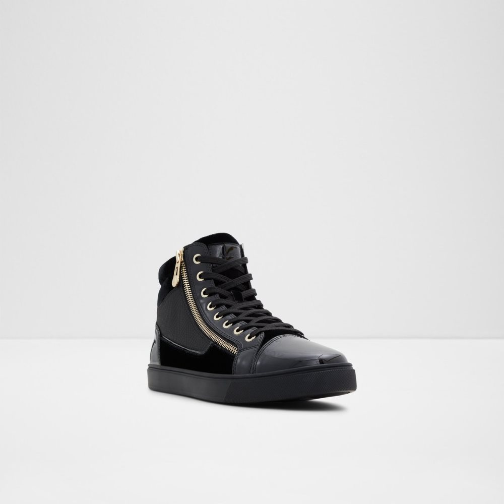 Black Aldo Popstar High Top - Cup Sole Sneakers | 09TPEDAXQ