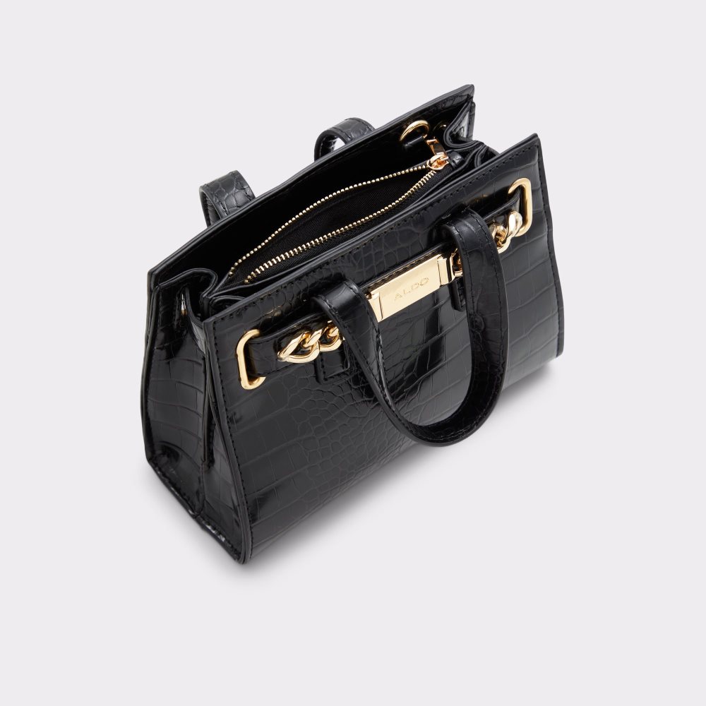 Black Aldo Posa Satchel Tote Bags | 50CDNVSPY