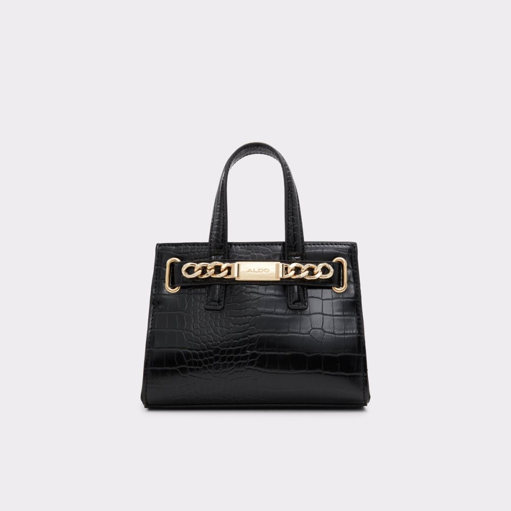 Black Aldo Posa Satchel Tote Bags | 50CDNVSPY