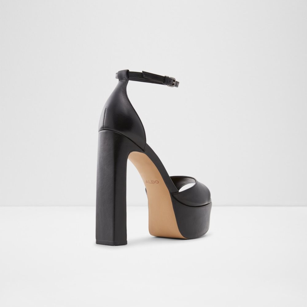 Black Aldo Posh High Sandal - Platform Shoes | 76VSWEXOM