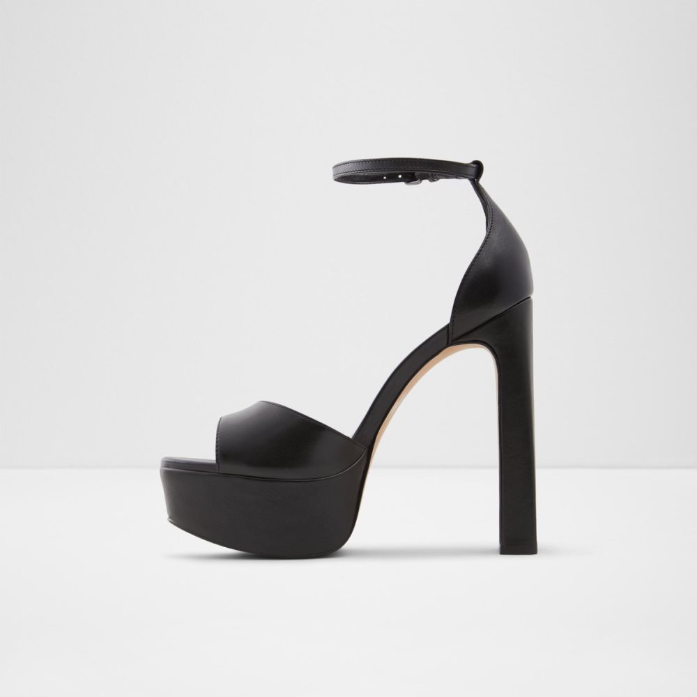 Black Aldo Posh High Sandal - Platform Shoes | 76VSWEXOM