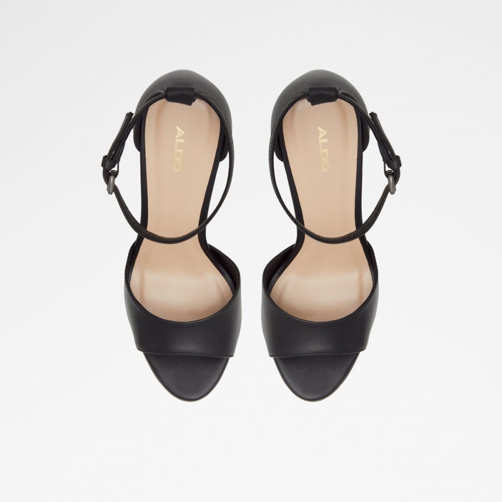 Black Aldo Posh High Sandal - Platform Shoes | 76VSWEXOM