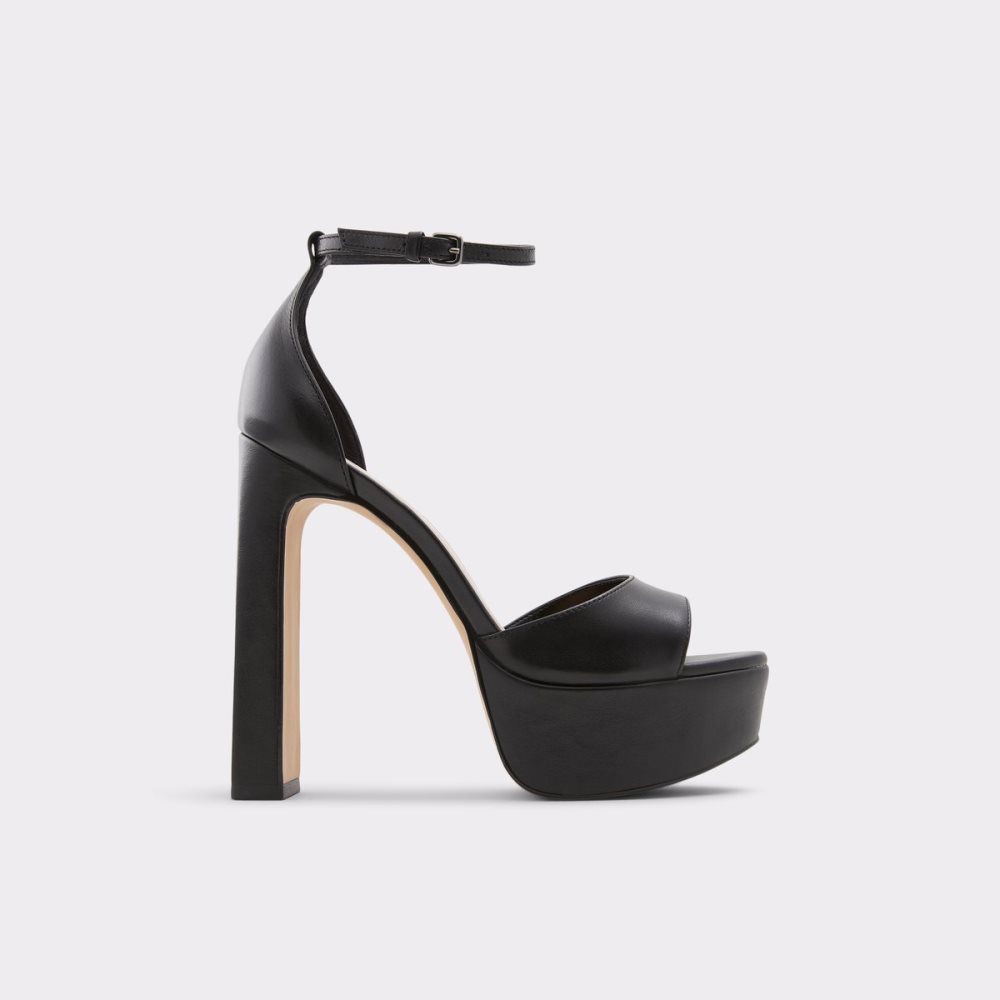 Black Aldo Posh High Sandal - Platform Shoes | 76VSWEXOM