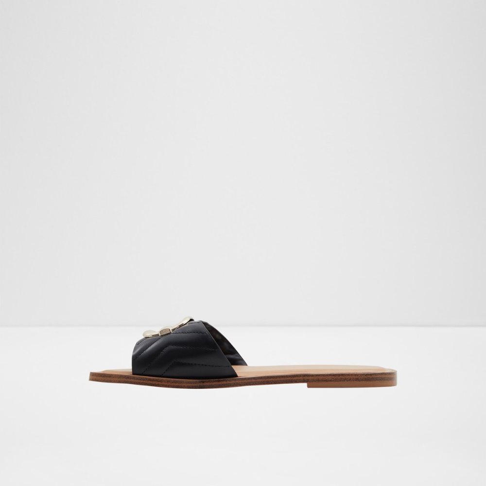 Black Aldo Qelajar Slide Sandal Sandals | 03AZSKXCM