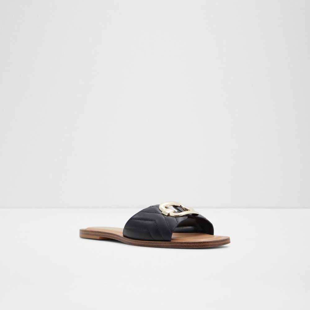 Black Aldo Qelajar Slide Sandal Sandals | 03AZSKXCM