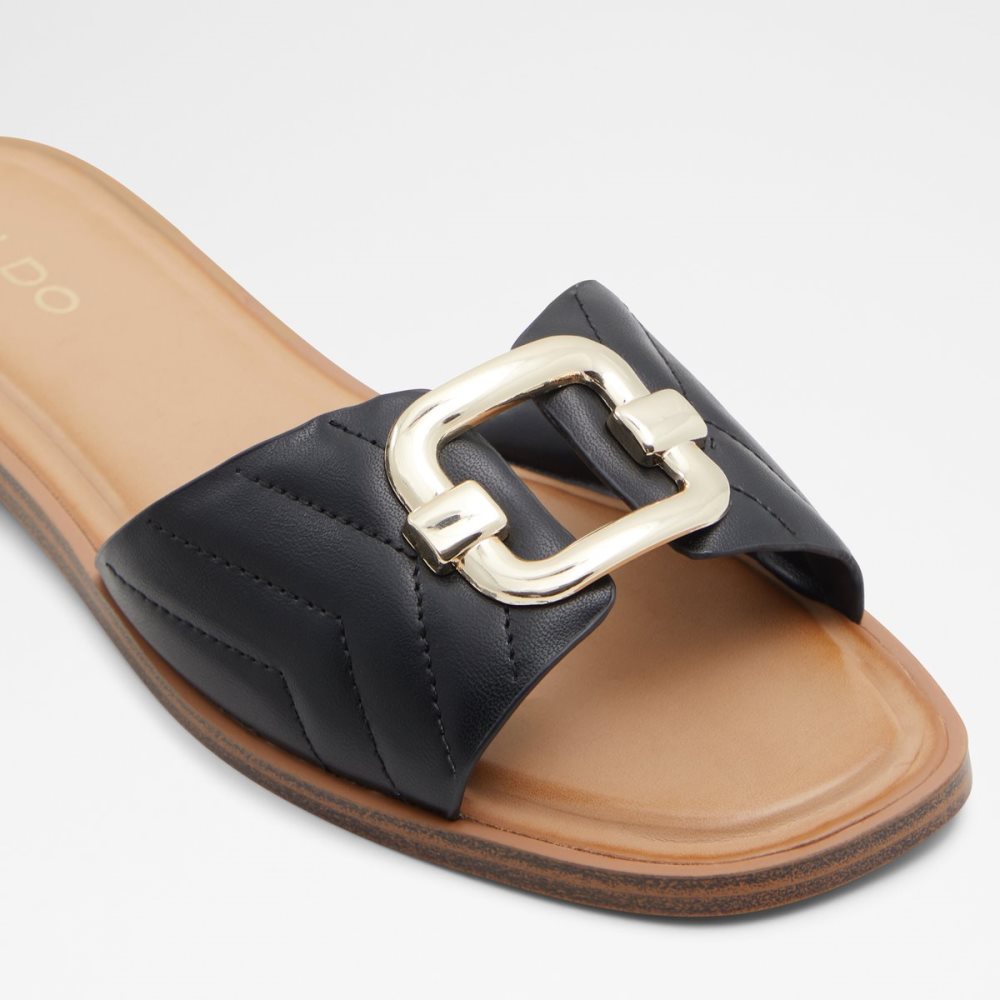 Black Aldo Qelajar Slide Sandal Sandals | 03AZSKXCM