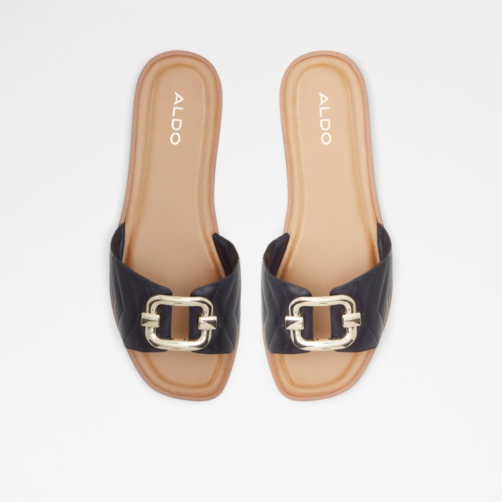 Black Aldo Qelajar Slide Sandal Sandals | 03AZSKXCM