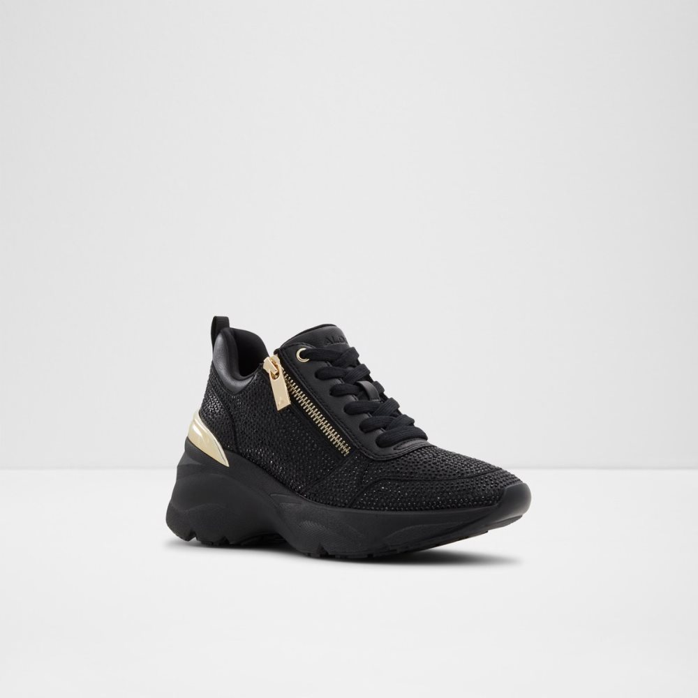 Black Aldo Quartz Jogger Sole - Wedge Sneakers | 54SBHMLPD