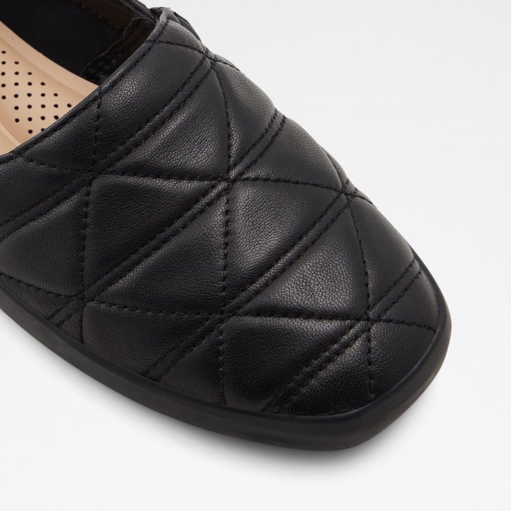 Black Aldo Quilten Slip On Mules | 42DEYHJWS