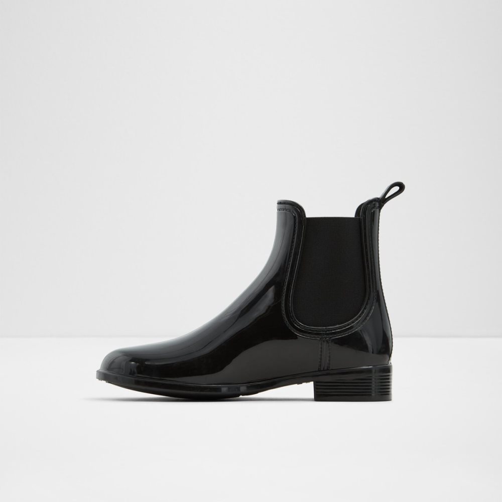 Black Aldo Rain Chelsea Boots | 75QUSHRAP