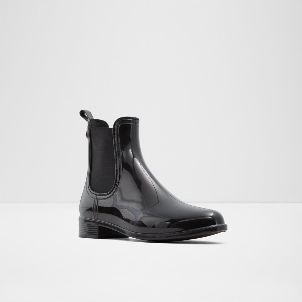 Black Aldo Rain Chelsea Boots | 75QUSHRAP