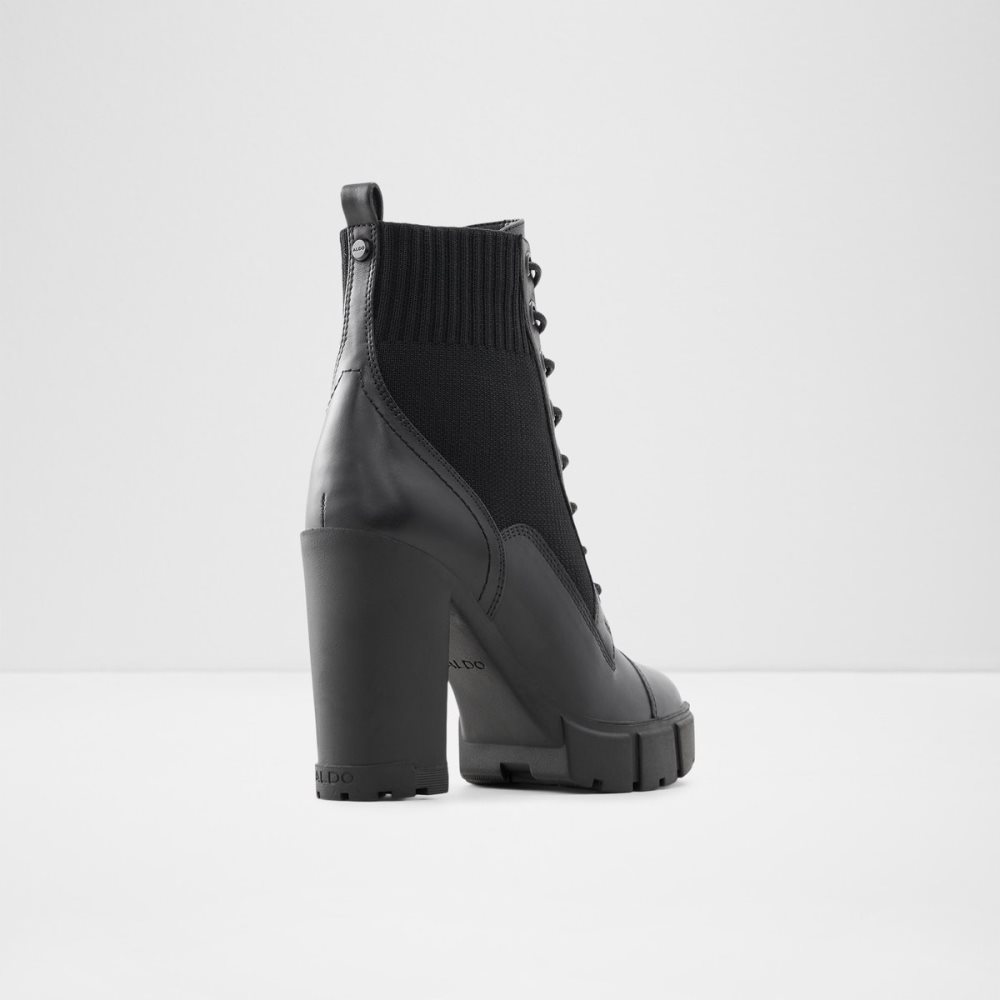 Black Aldo Rebel - Lug Sole Combat Boots | 07CZUEIRF