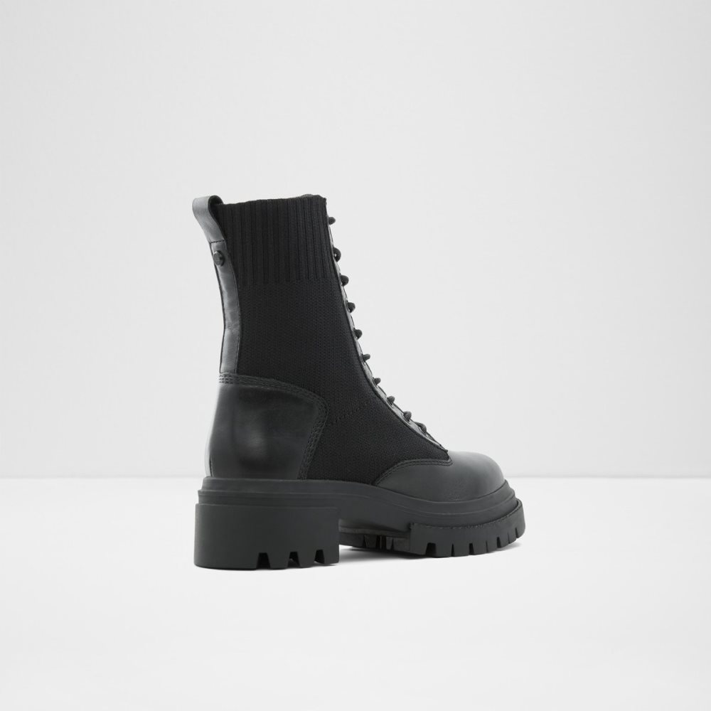 Black Aldo Reflow - Lug Sole Combat Boots | 53RKLJCGH