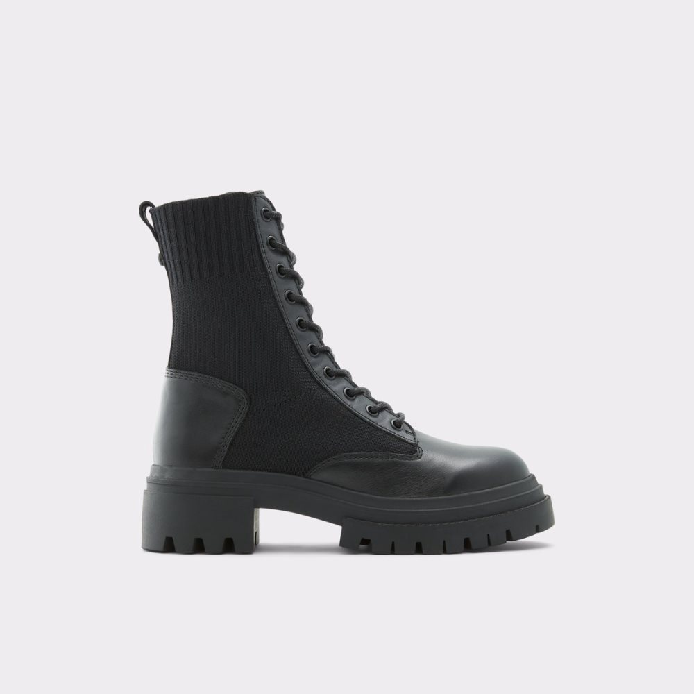 Black Aldo Reflow - Lug Sole Combat Boots | 53RKLJCGH