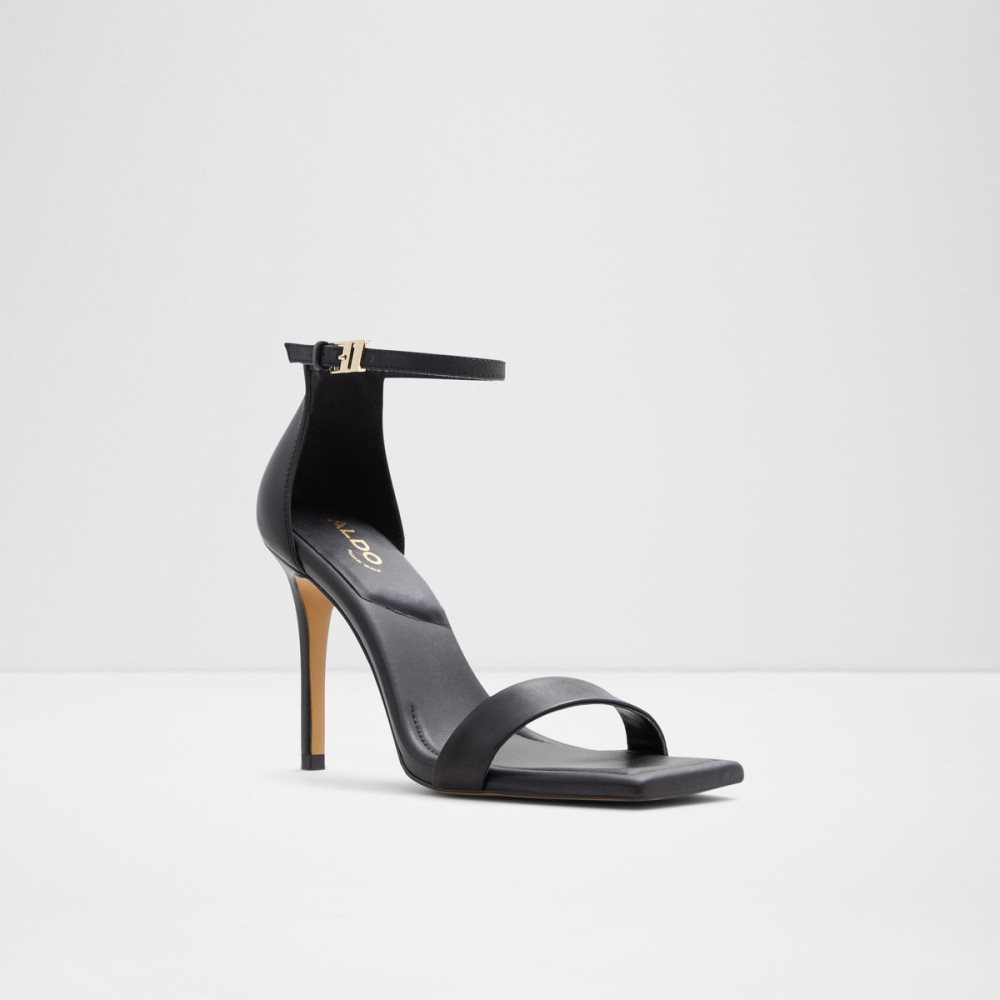 Black Aldo Renza Strap Heeled Sandal - Stiletto Heels | 20KUTGIAR