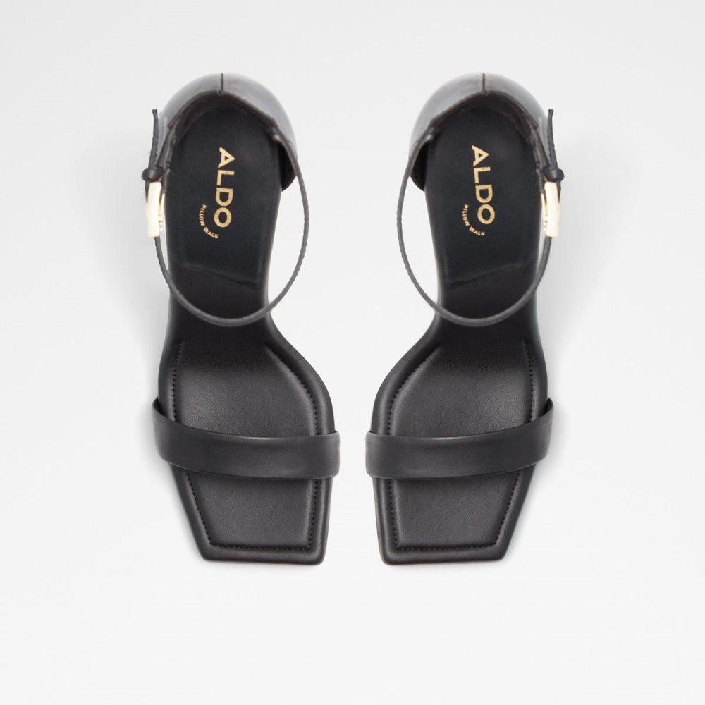 Black Aldo Renza Strap Heeled Sandal - Stiletto Heels | 20KUTGIAR