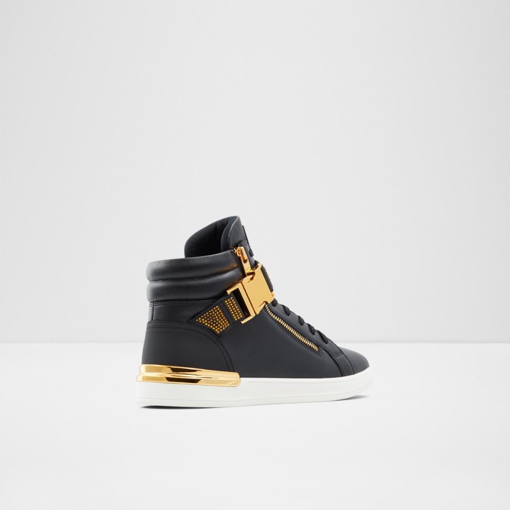 Black Aldo Roger High Top Sneakers | 57OTJACEV