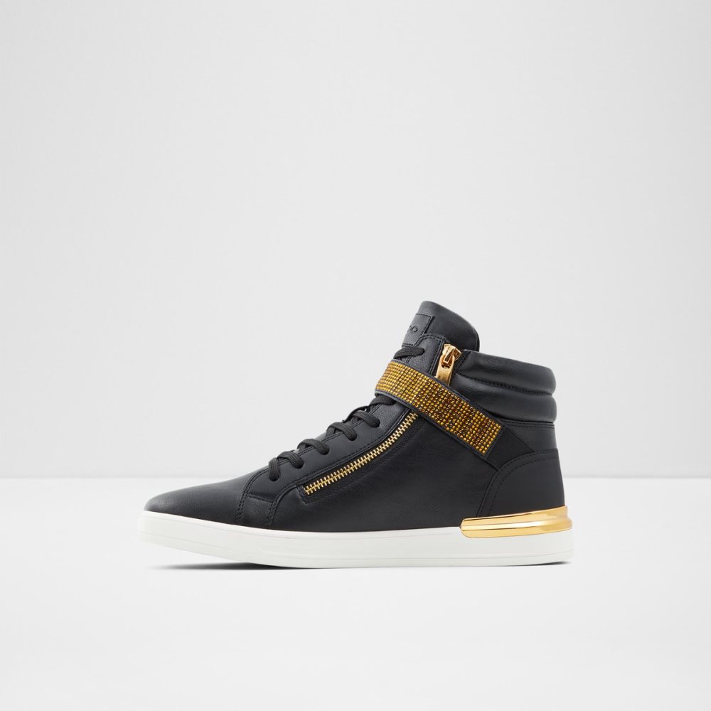 Black Aldo Roger High Top Sneakers | 57OTJACEV