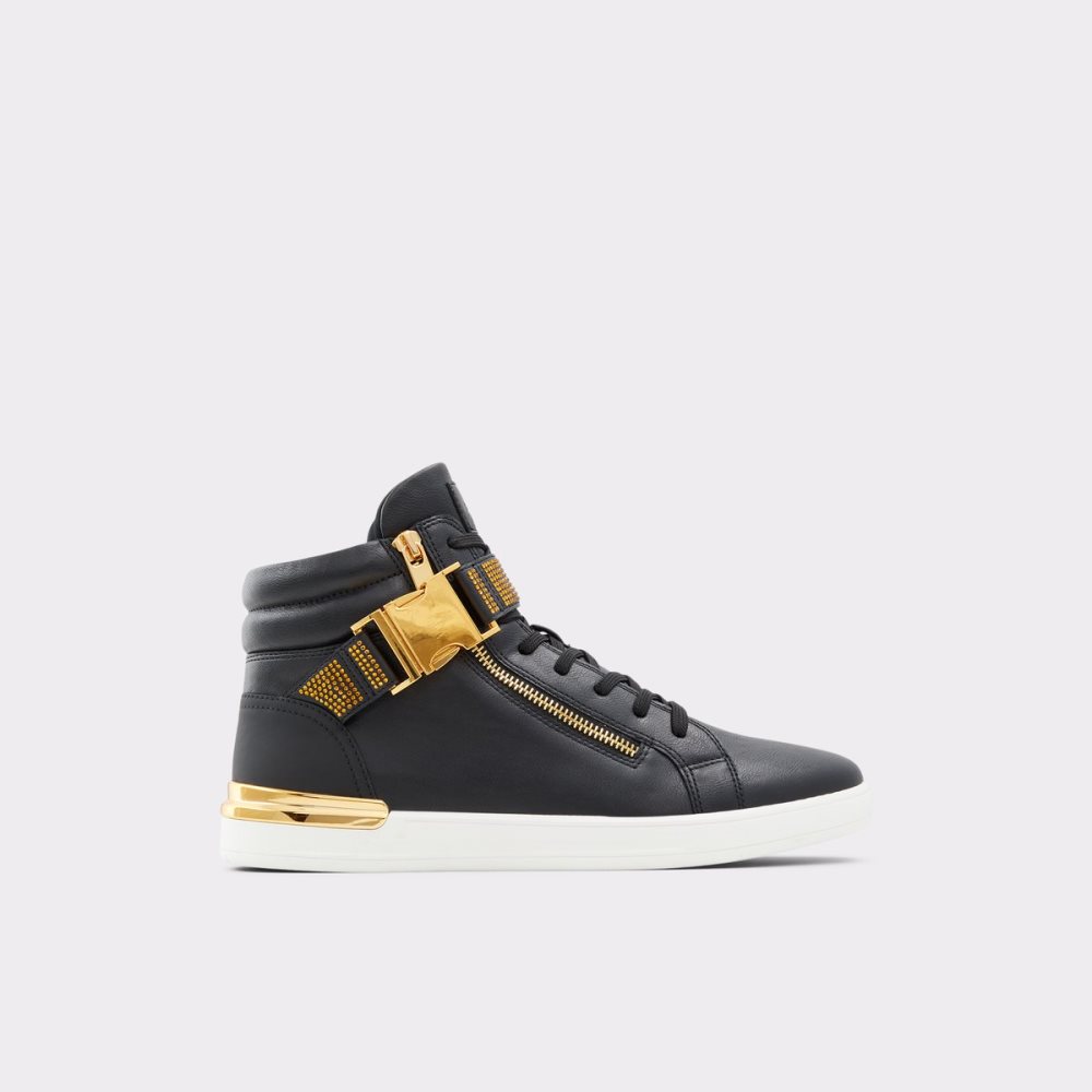 Black Aldo Roger High Top Sneakers | 57OTJACEV