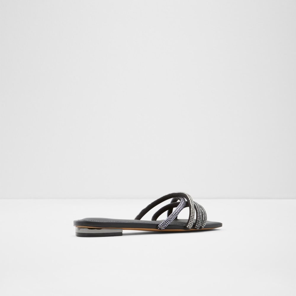 Black Aldo Rossie Slide Sandal Sandals | 09DYUTBJX