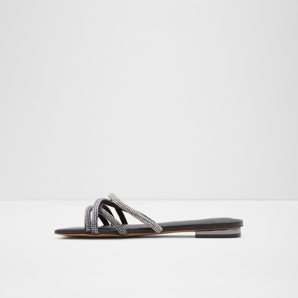 Black Aldo Rossie Slide Sandal Sandals | 09DYUTBJX